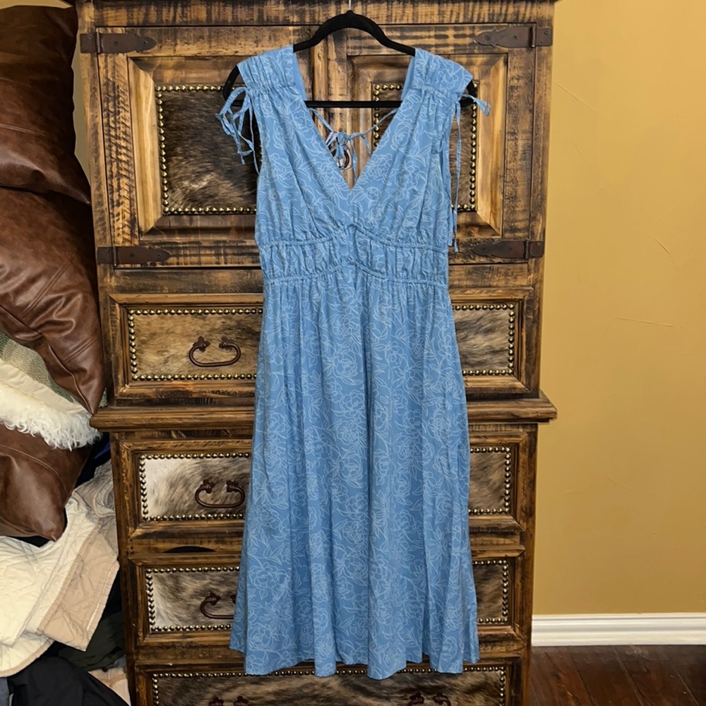 Blue floral dress